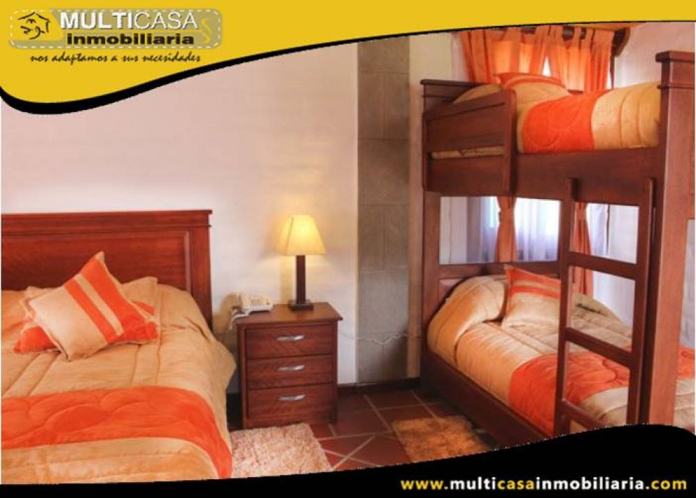 Hostería en Venta a Crédito de seis cabañas Sector San Luis de Caranqui Ibarra-Ecuador